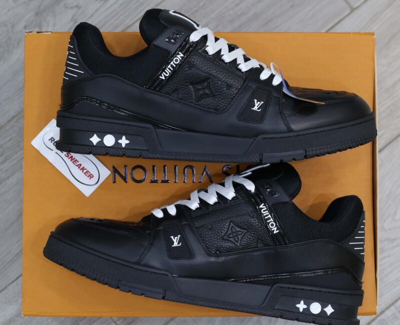 Louis Vuitton LV Trainer Black Leather Monogram Best Quality