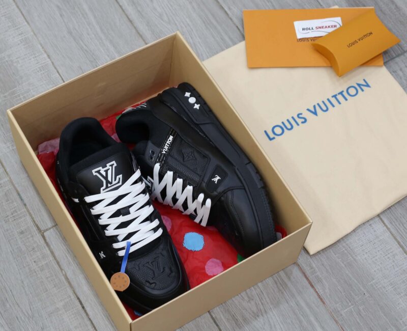 Louis Vuitton LV Trainer Black Leather Monogram Best Quality