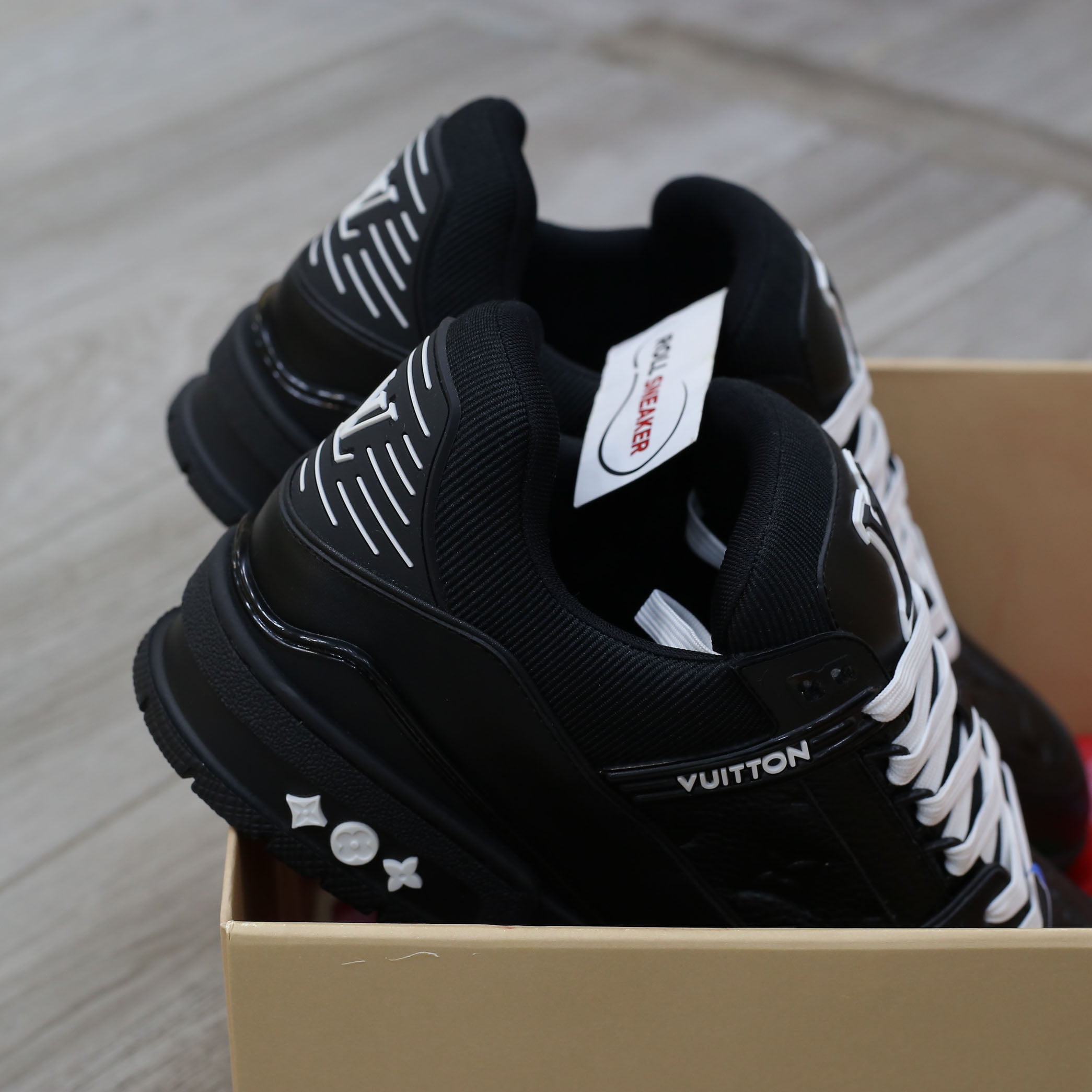 Louis Vuitton LV Trainer Black Leather Monogram Best Quality