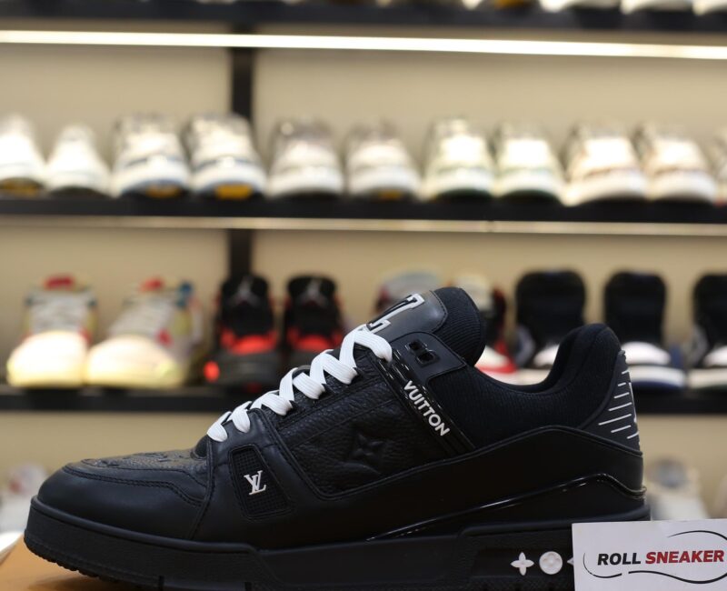 Louis Vuitton LV Trainer Black Leather Monogram Best Quality