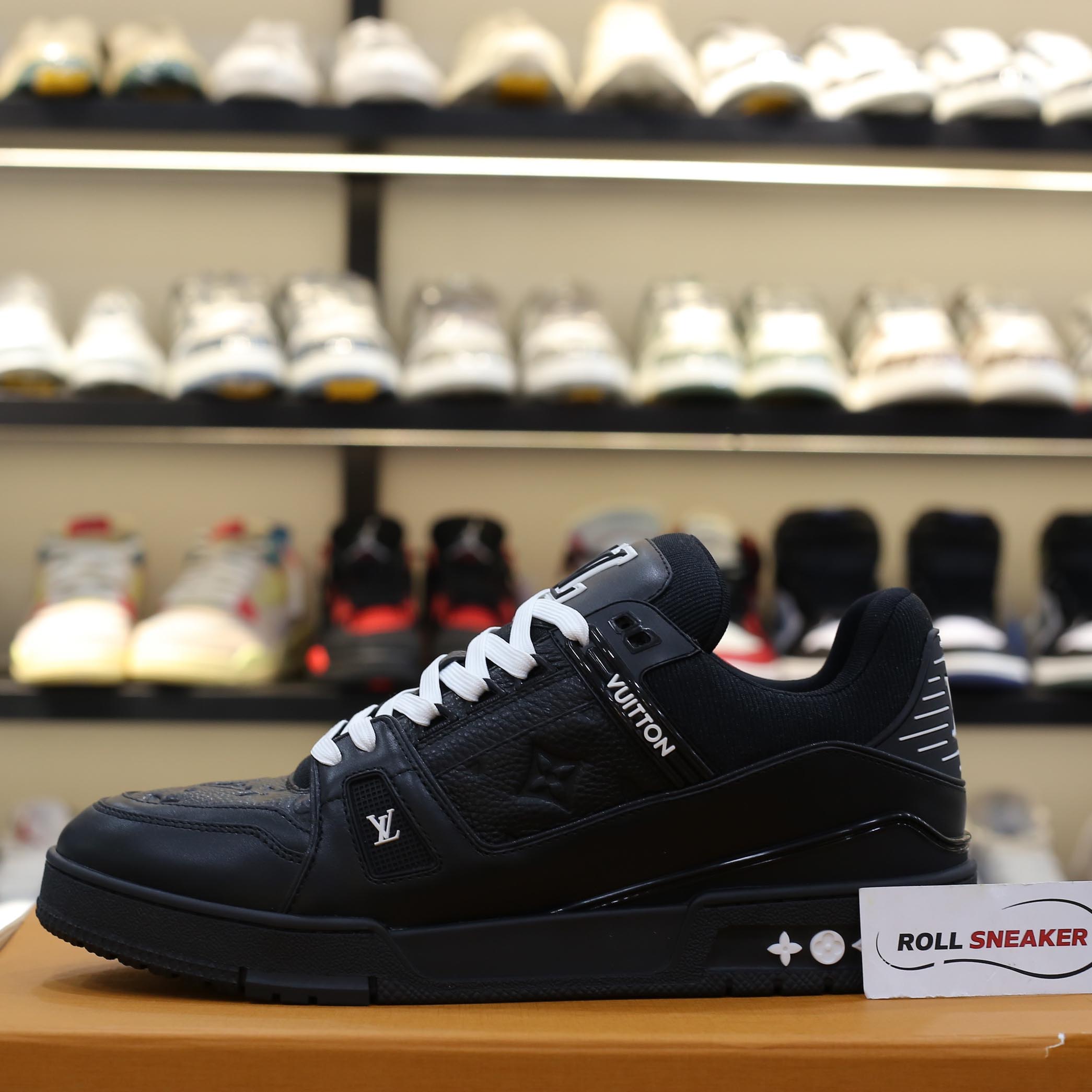 Louis Vuitton LV Trainer Black Leather Monogram Best Quality