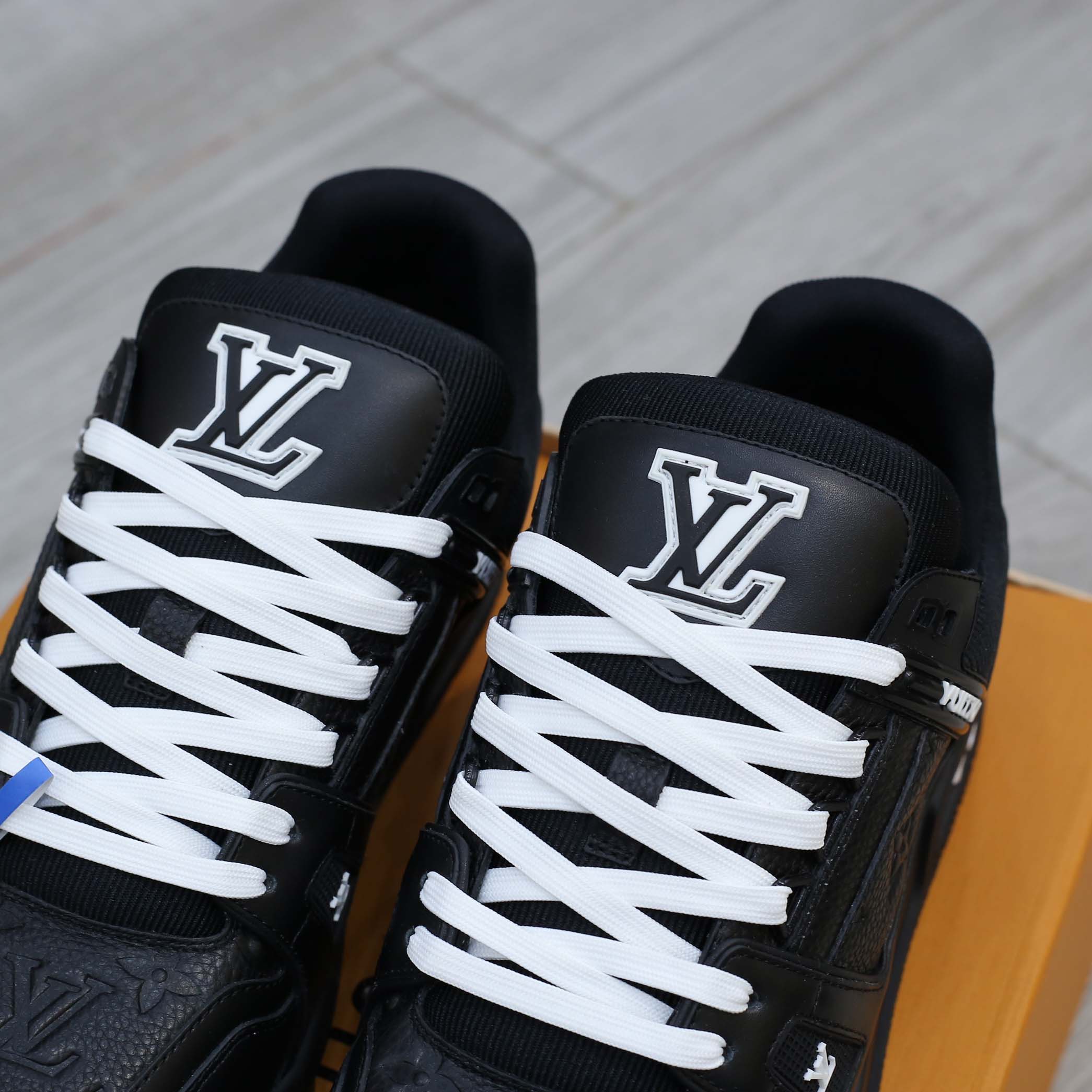 Louis Vuitton LV Trainer Black Leather Monogram Best Quality