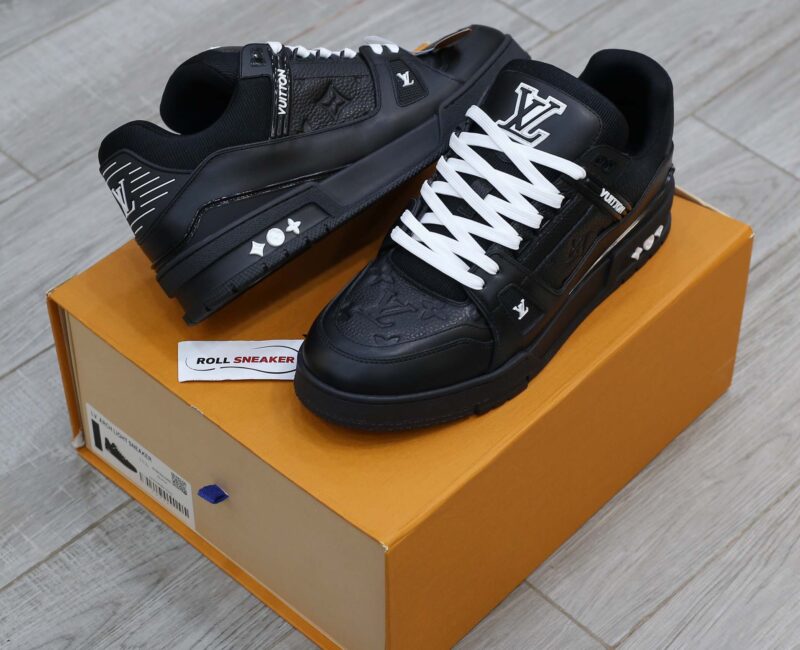Louis Vuitton LV Trainer Black Leather Monogram Best Quality