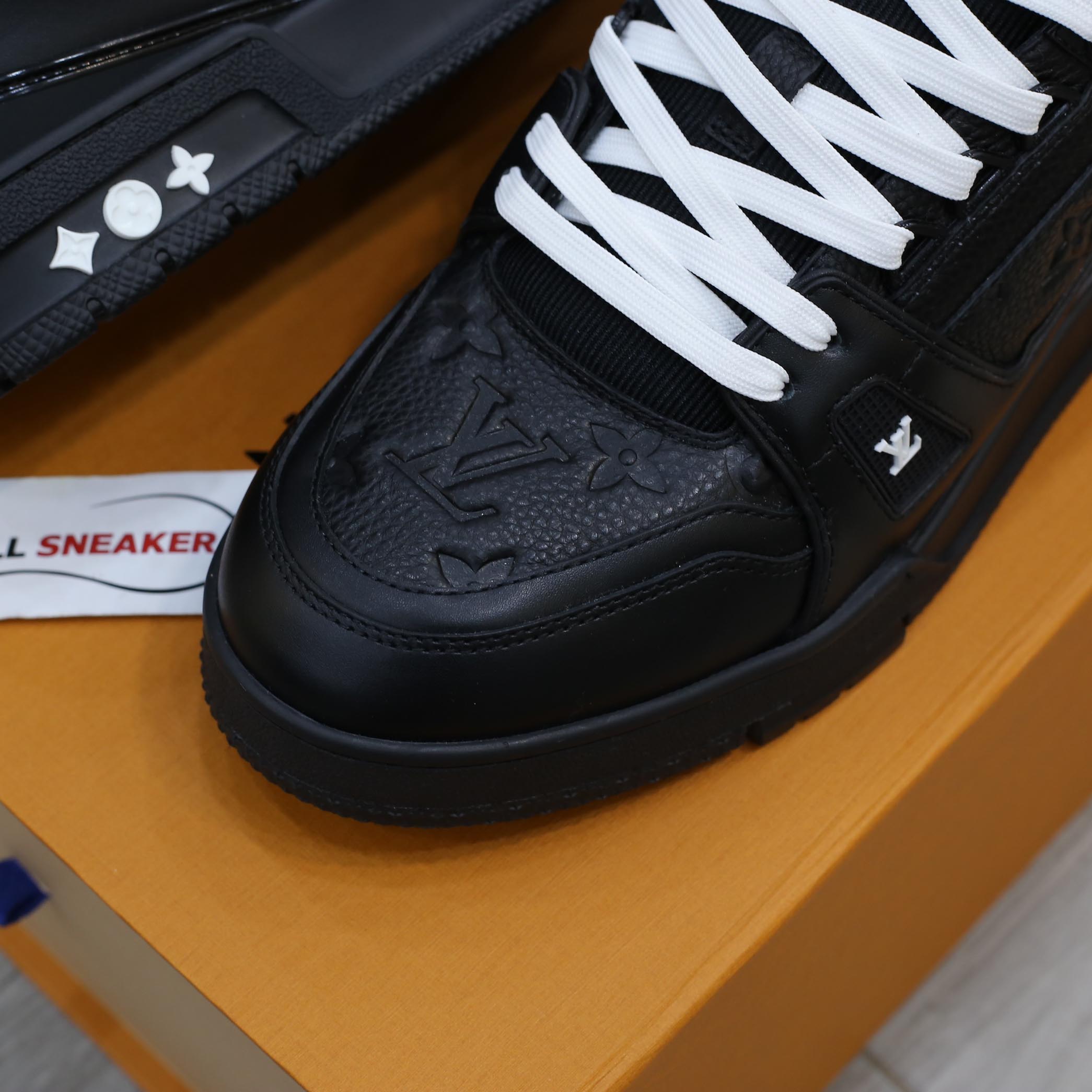 Louis Vuitton LV Trainer Black Leather Monogram Best Quality