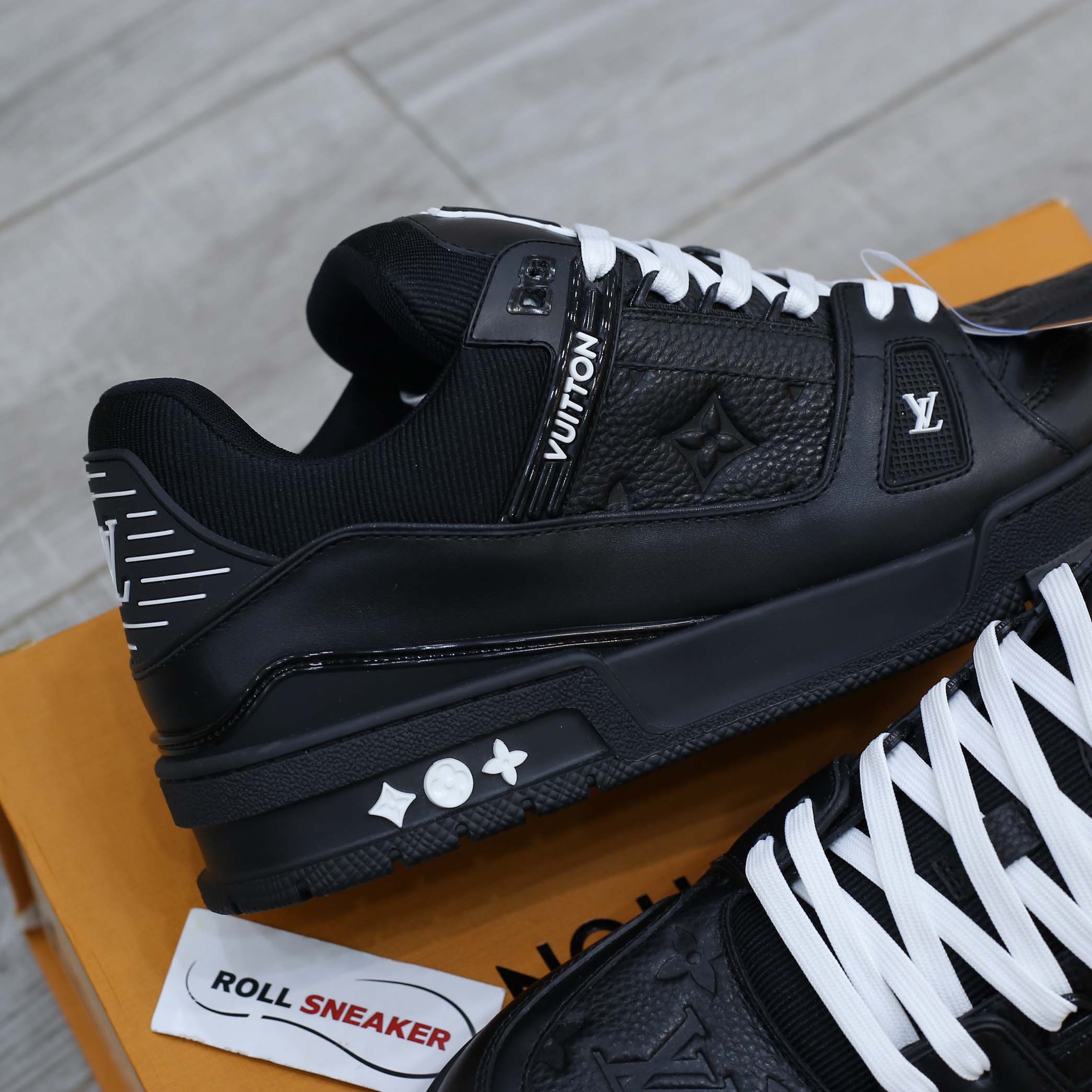 Louis Vuitton LV Trainer Black Leather Monogram Best Quality