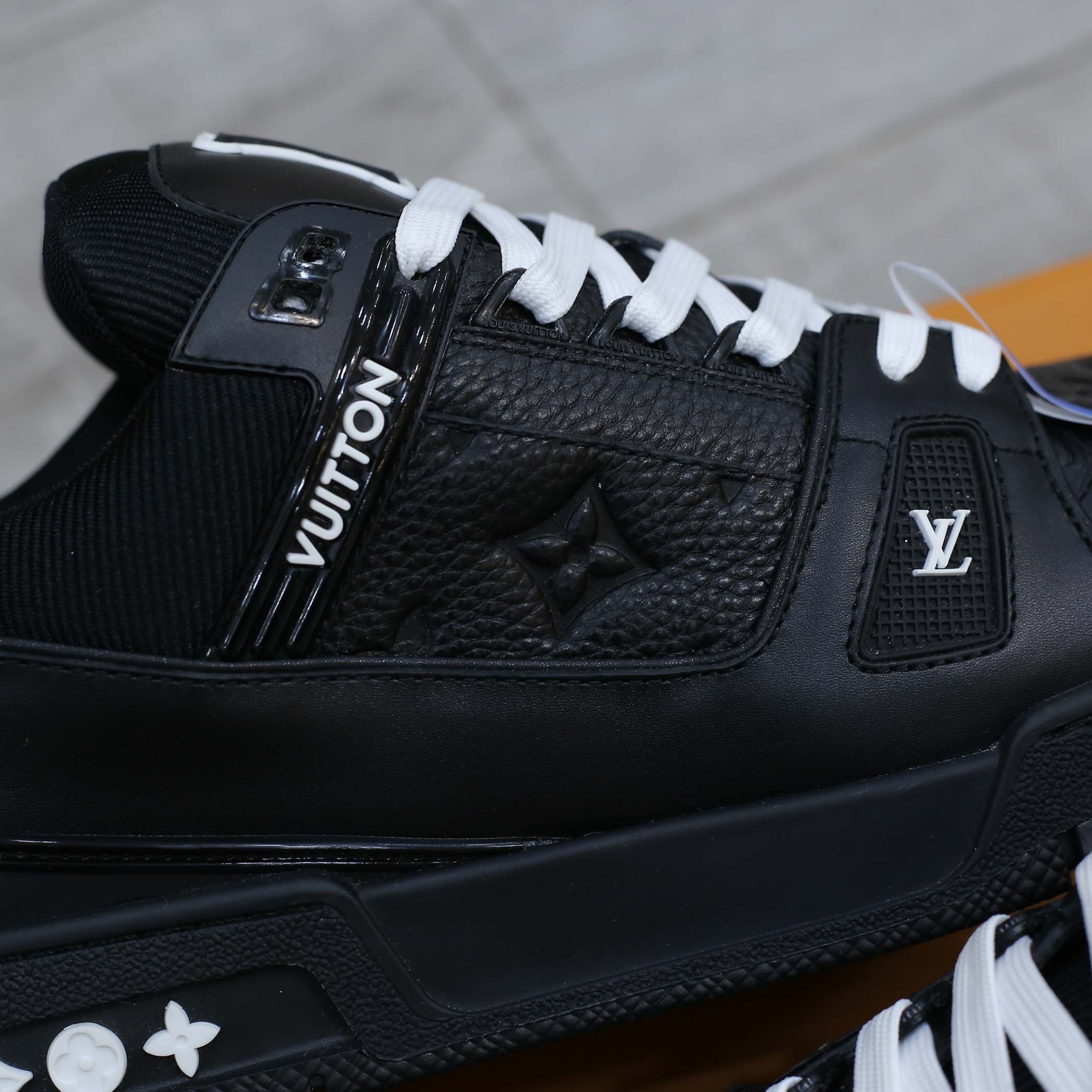 Louis Vuitton LV Trainer Black Leather Monogram Best Quality