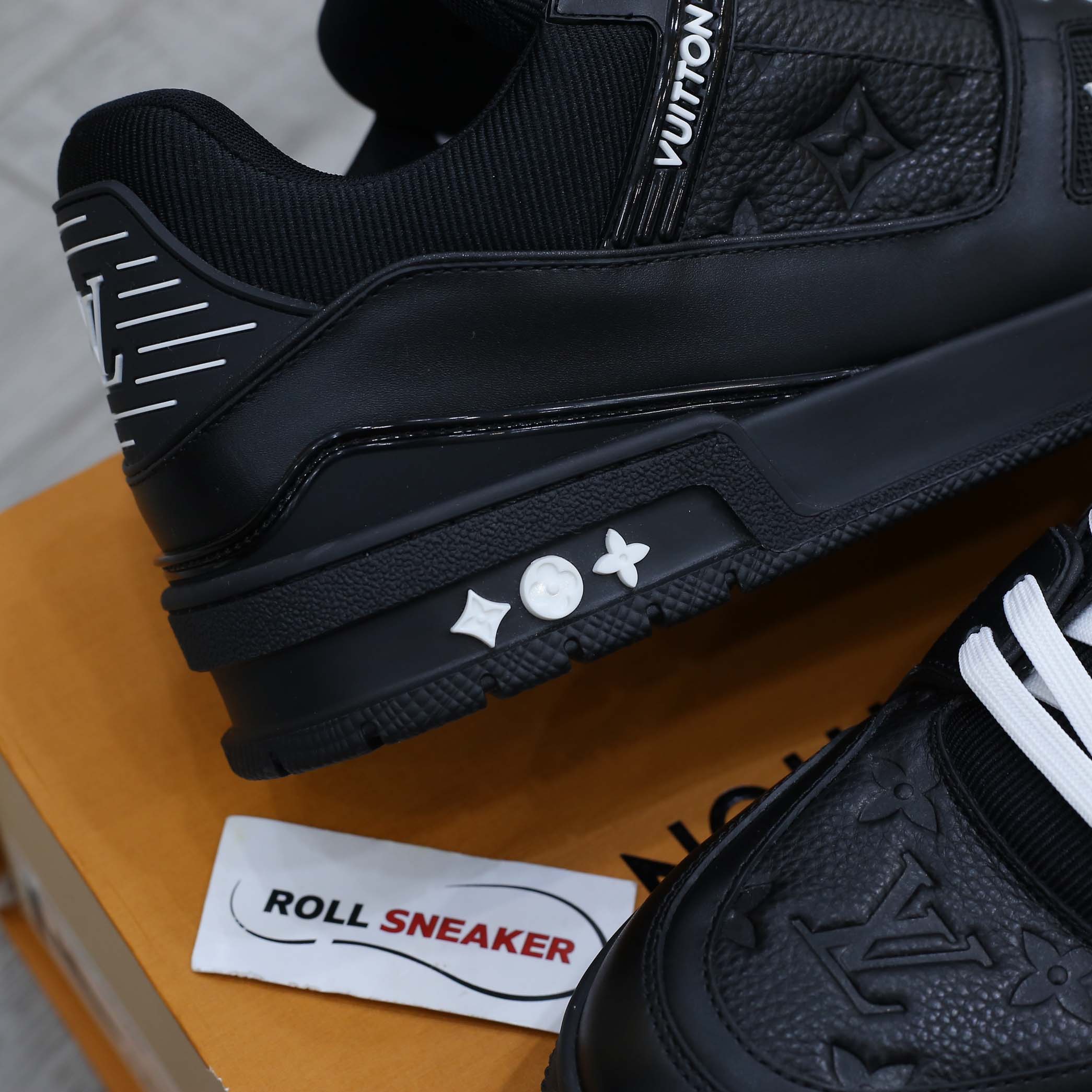 Louis Vuitton LV Trainer Black Leather Monogram Best Quality