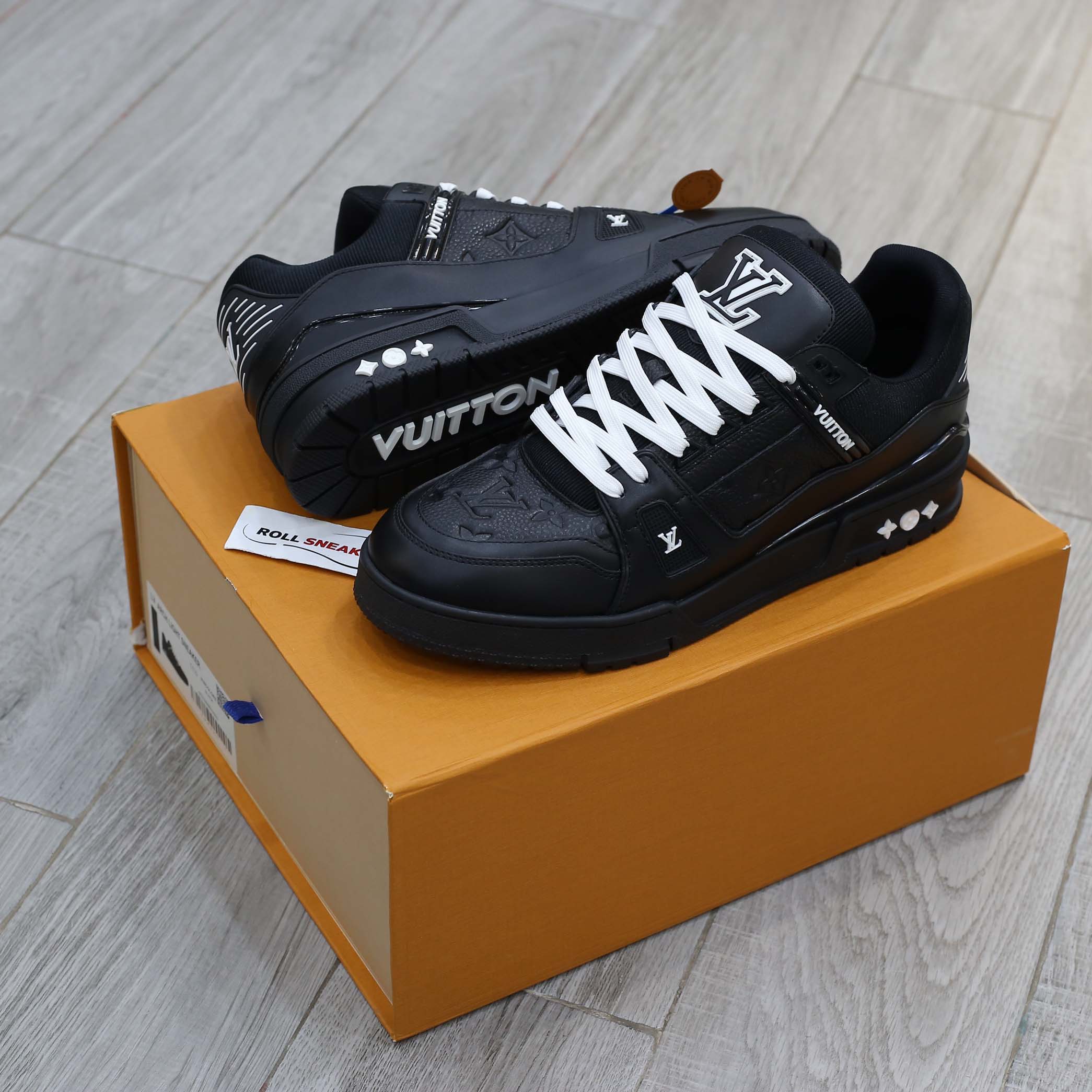 Louis Vuitton LV Trainer Black Leather Monogram Best Quality