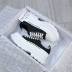 McQueen Tread Slick Low Top Black White Canvas