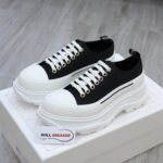 McQueen Tread Slick Low Top Black White Canvas