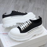 McQueen Tread Slick Low Top Black White Canvas
