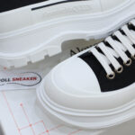 McQueen Tread Slick Low Top Black White Canvas