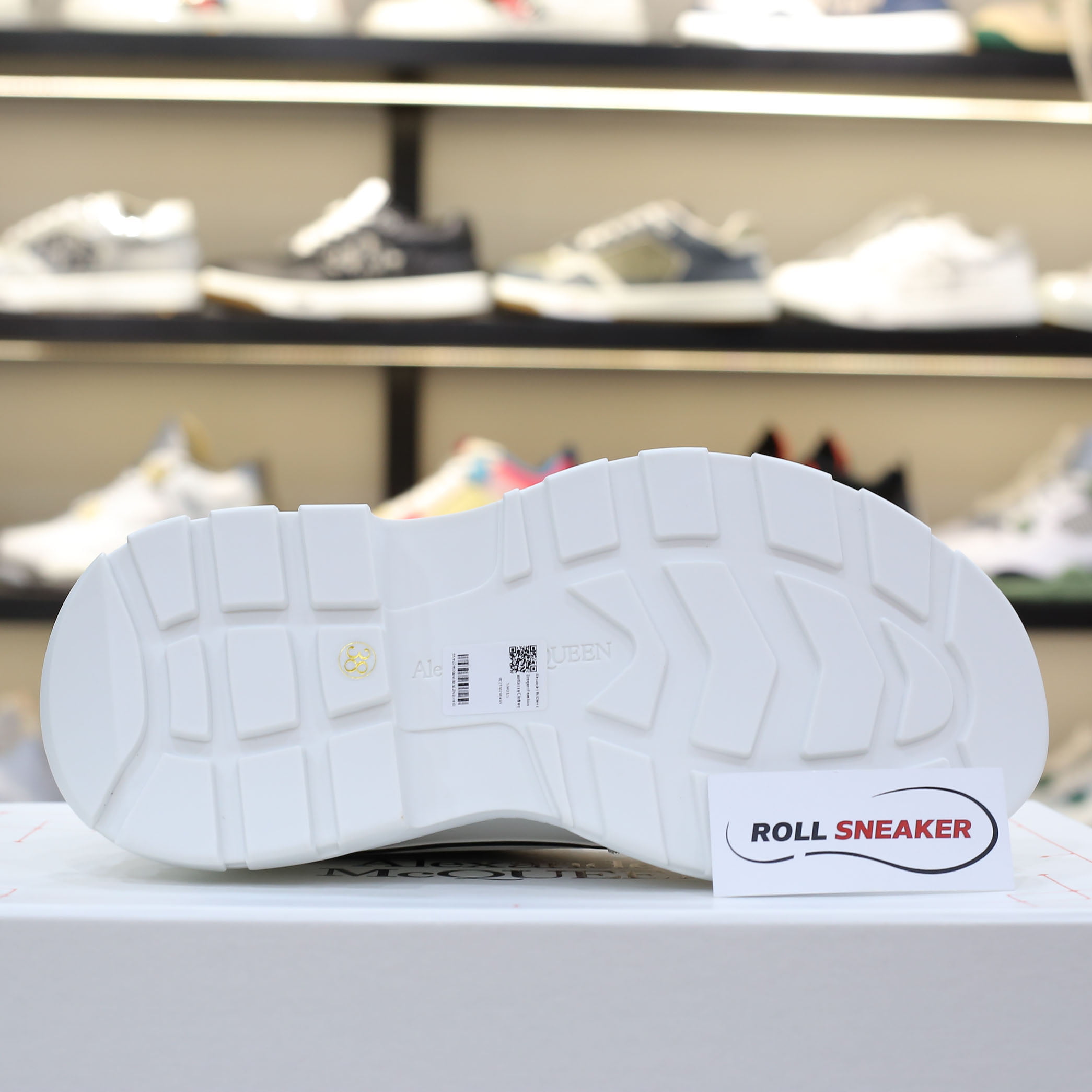 McQueen Tread Slick Low Top Black White Canvas