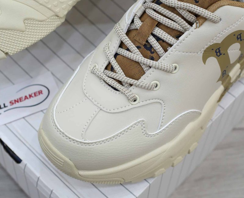 Giày MLB BigBall Chunky Diamond Monogram Boston Red Sox D.Beige