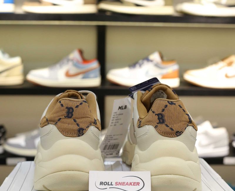 Giày MLB BigBall Chunky Diamond Monogram Boston Red Sox D.Beige