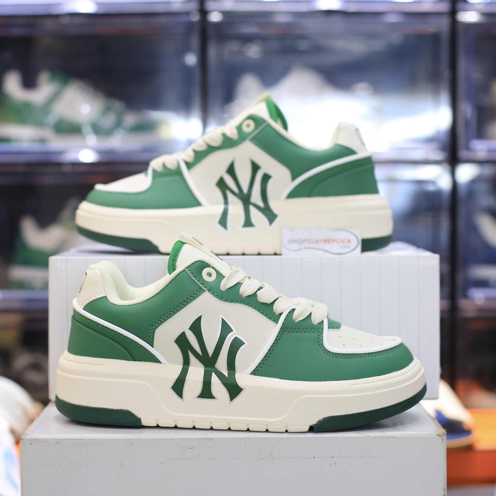 Giày MLB Liner Basic New York Yankees “Green” Like Auth