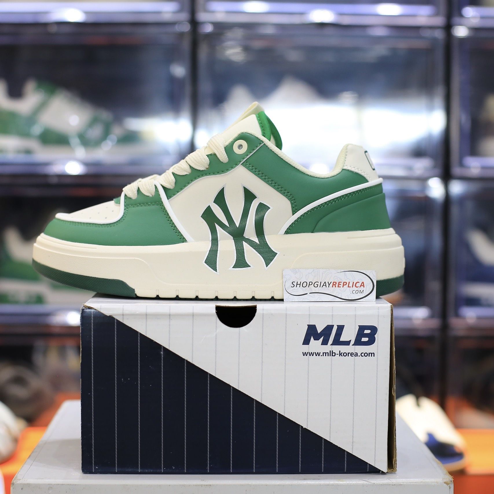 Giày MLB Liner Basic New York Yankees “Green” Like Auth