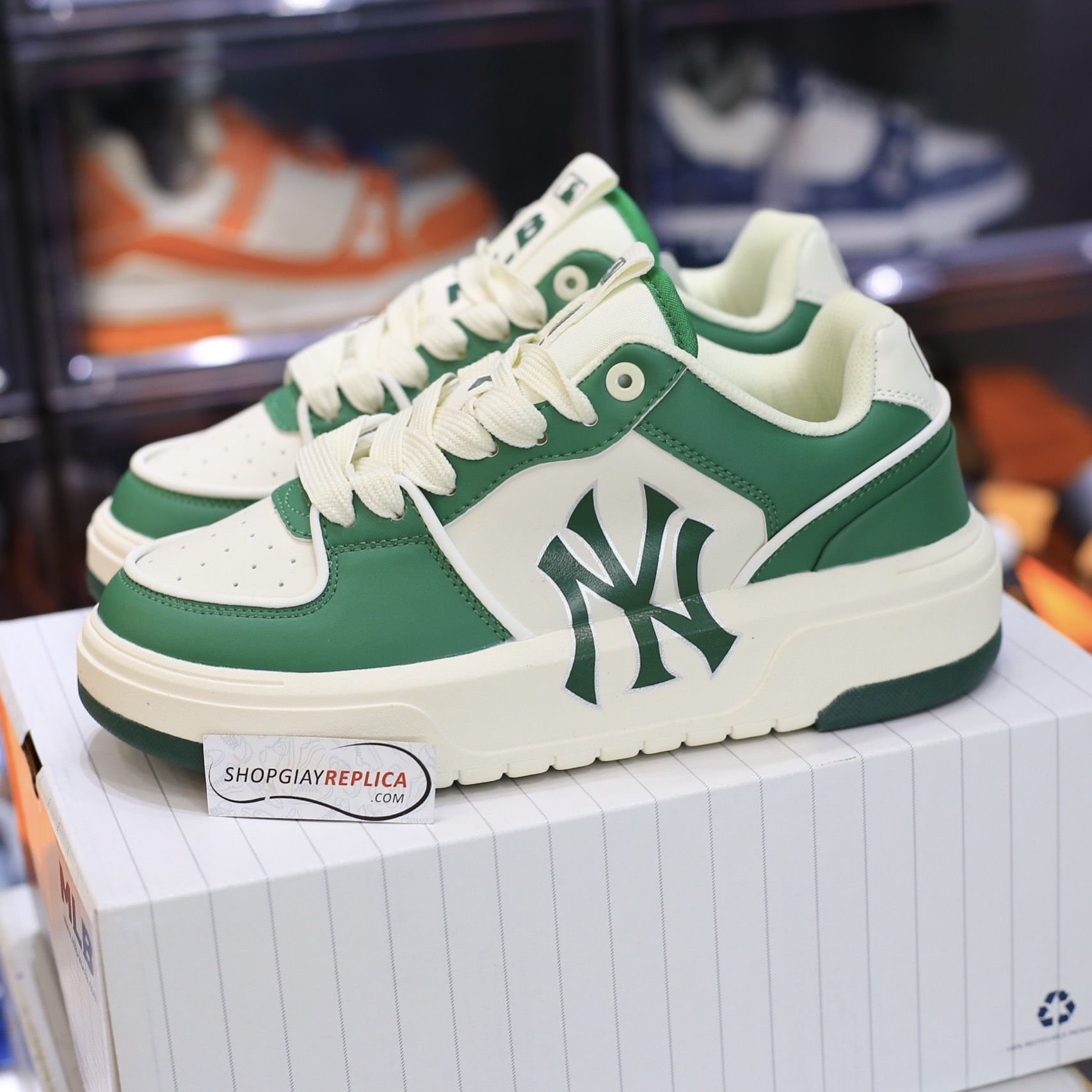 Giày MLB Liner Basic New York Yankees “Green” Like Auth
