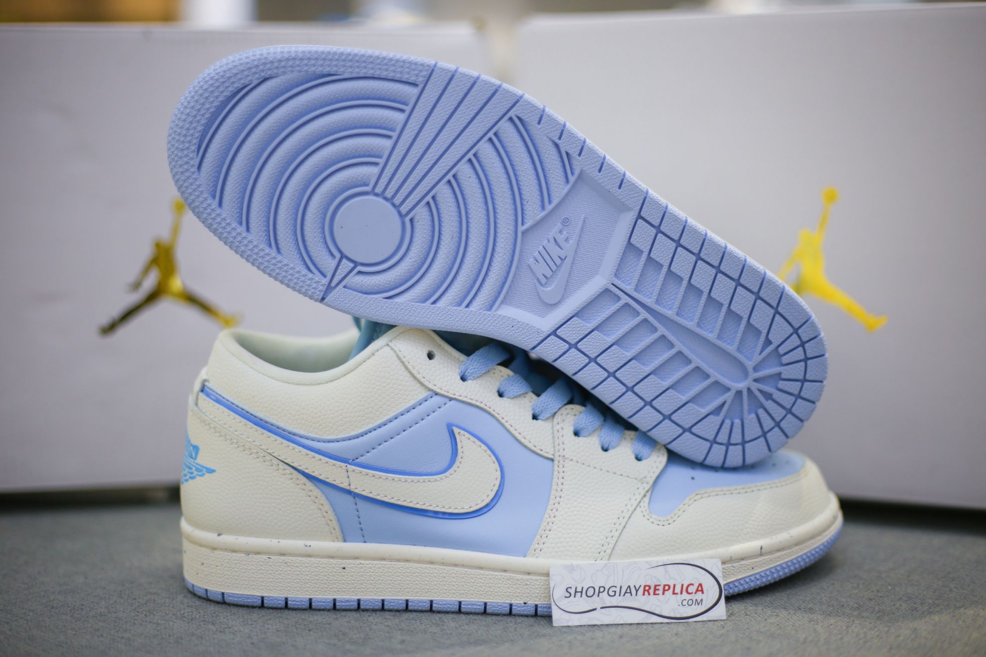 Giày Nike Air Jordan 1 Low ‘Ice Blue’ Like Auth