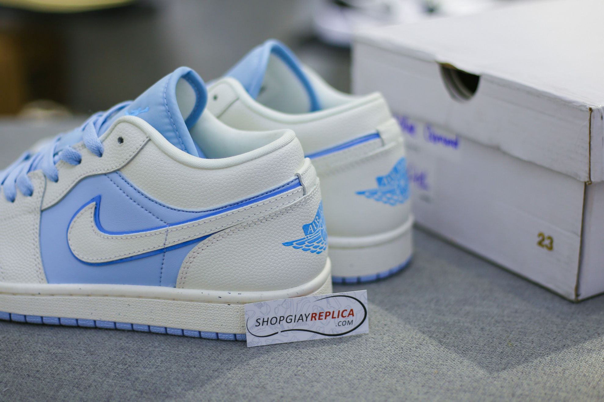 Giày Nike Air Jordan 1 Low ‘Ice Blue’ Like Auth