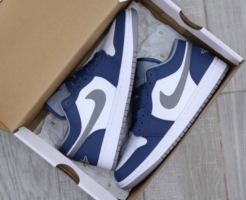 Giày Nike Air Jordan 1 Low ‘True Blue Cement’ Like Auth