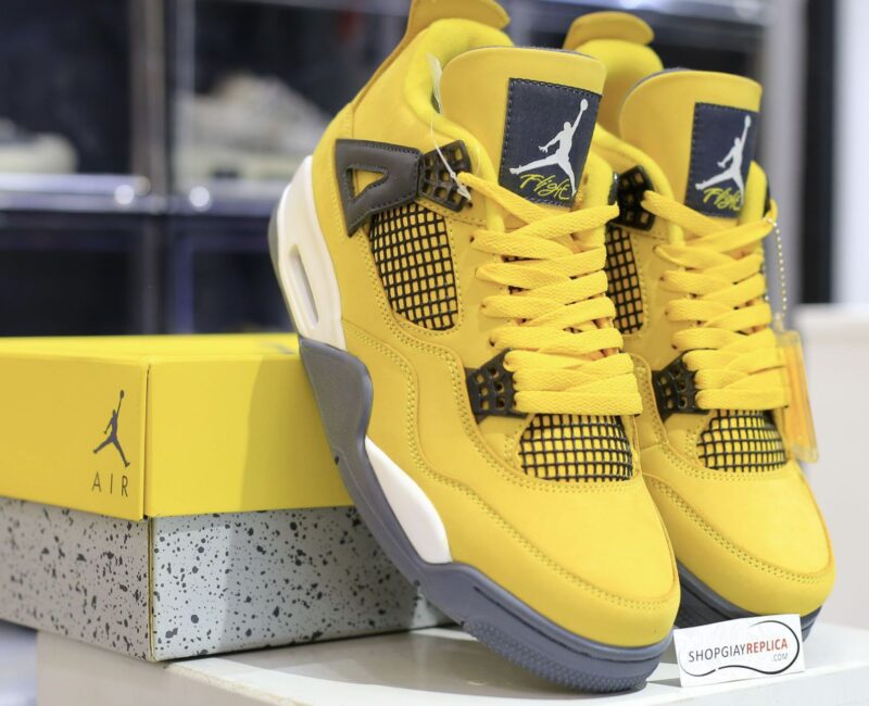 Giày Nike Air Jordan 4 màu vàng ‘Lightning’ 2021 Like Auth