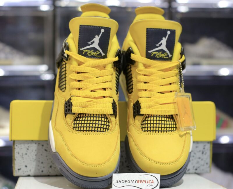 Giày Air Jordan 4 Retro ‘Lightning’ vàng 2021 Like Auth