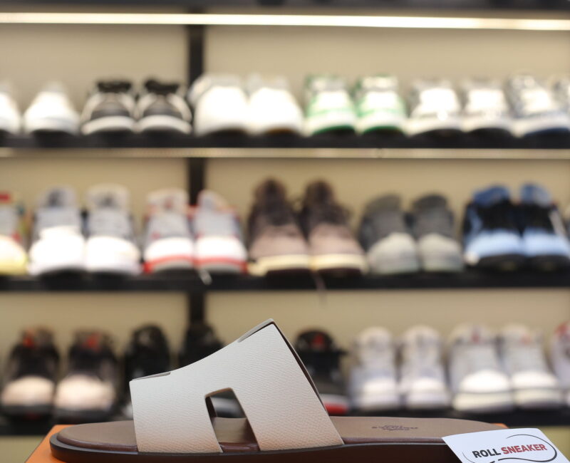 Dép Hermes Blanc Gomme da Epsom Lót Đế Đỏ Mận Best Quality