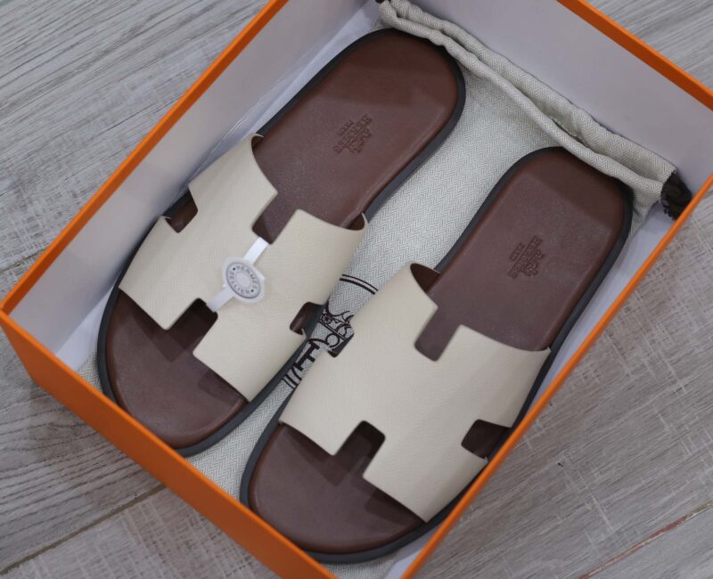 Dép Hermes Blanc Gomme da Epsom Lót Đế Đỏ Mận Best Quality