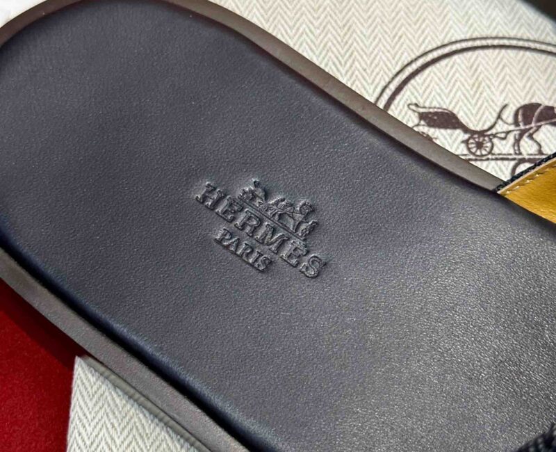 Dép Hermes Izmir Xanh Bleu Brut Da Denim Best Quality