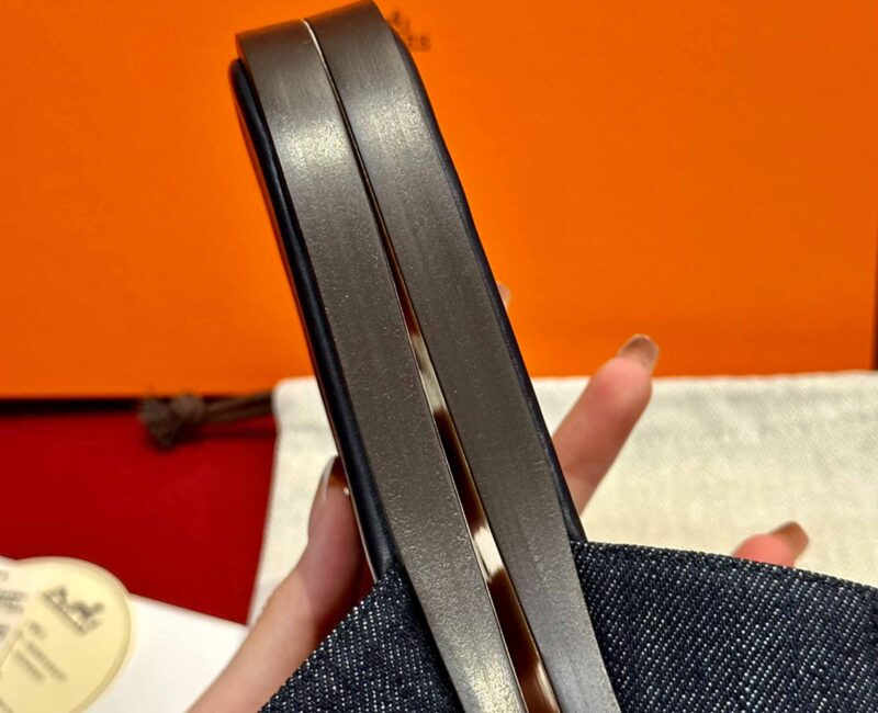 Dép Hermes Izmir Xanh Bleu Brut Da Denim Best Quality