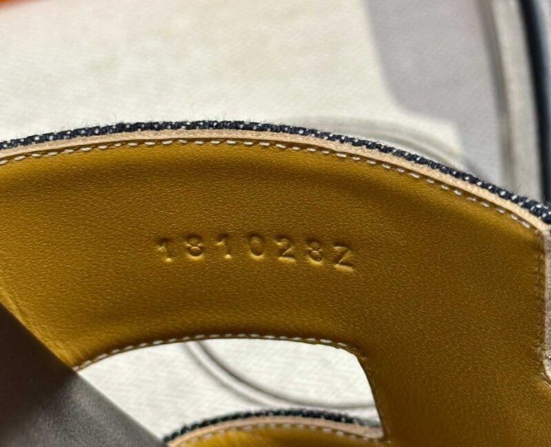 Dép Hermes Izmir Xanh Bleu Brut Da Denim Best Quality
