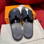 Dép Hermes Izmir Xanh Bleu Brut Da Denim Best Quality