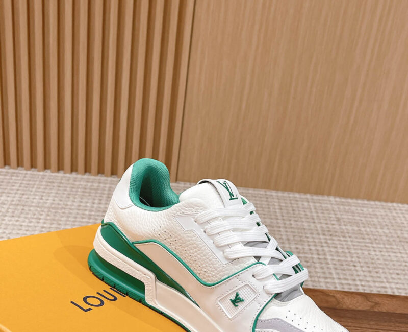 Giày Louis Vuitton Lv Trainer #54 Signature Green White Best Quality