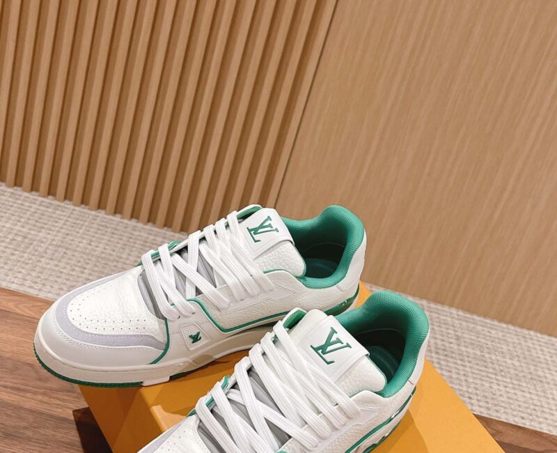 Giày Louis Vuitton Lv Trainer #54 Signature Green White Best Quality