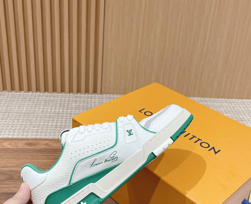 Giày Louis Vuitton Lv Trainer #54 Signature Green White Best Quality