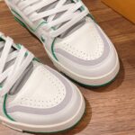 Giày Louis Vuitton Lv Trainer #54 Signature Green White Best Quality