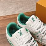Giày Louis Vuitton Lv Trainer #54 Signature Green White Best Quality