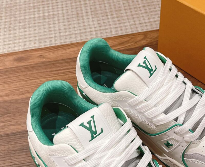 Giày Louis Vuitton Lv Trainer #54 Signature Green White Best Quality