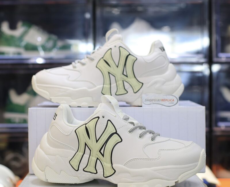 Giày MLB Bigball Chunky A Classic New York Yankees Off White Like Auth