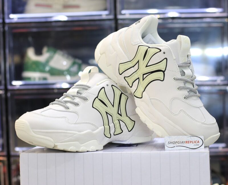 Giày MLB Bigball Chunky A Classic New York Yankees Off White Like Auth