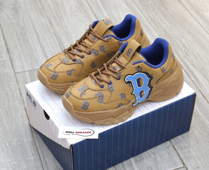 Giày MLB BigBall Chunky Monotive Boston Red Sox Brown Like Auth