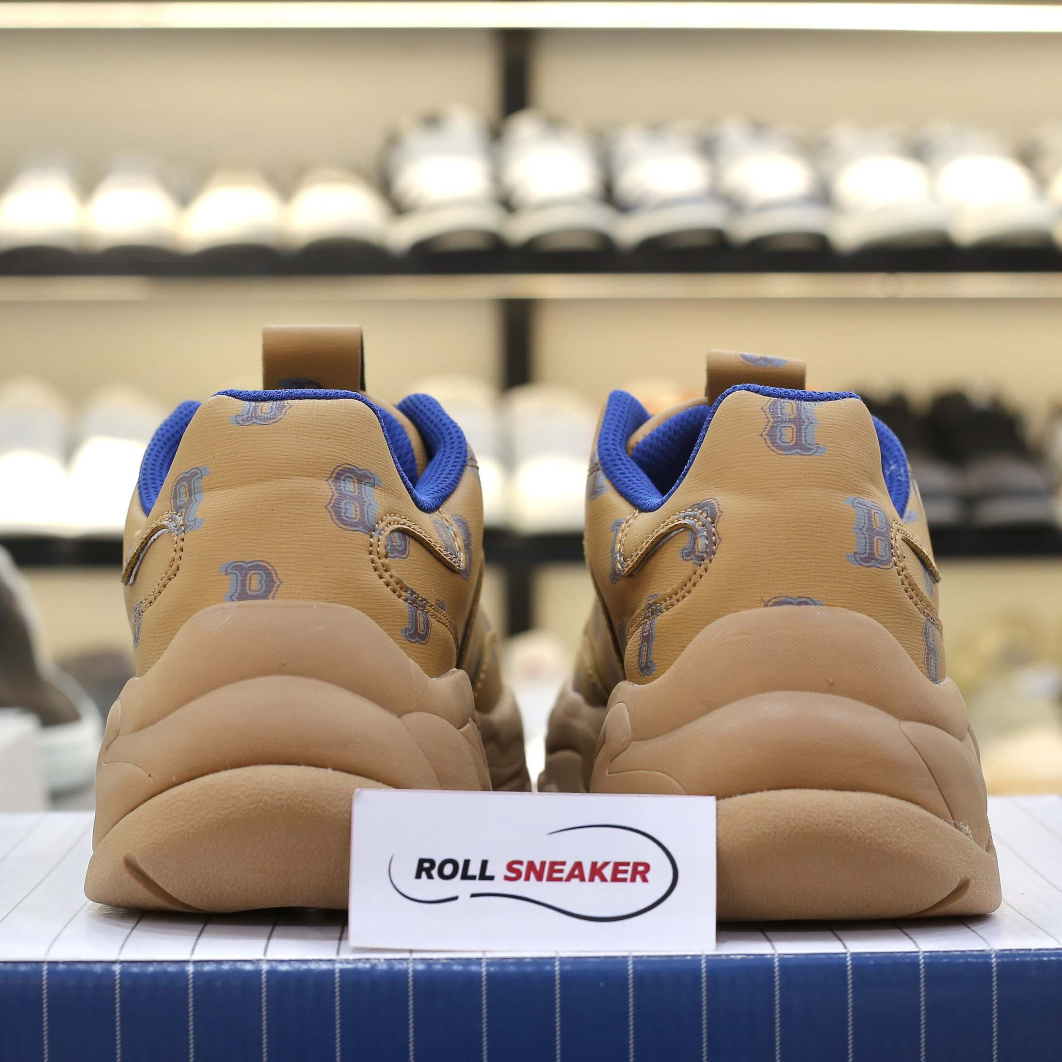 Giày MLB BigBall Chunky Monotive Boston Red Sox Brown Like Auth