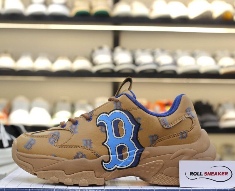 Giày MLB BigBall Chunky Monotive Boston Red Sox Brown Like Auth