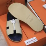 Dép Hermes Blanc Gomme da Epsom Lót Đế Celestial Blue Like Auth