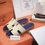 Dép Hermes Blanc Gomme da Epsom Lót Đế Celestial Blue Like Auth