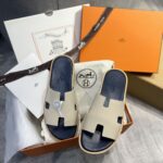 Dép Hermes Blanc Gomme da Epsom Lót Đế Celestial Blue Like Auth