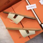 Dép Hermes Blanc Gomme da Epsom Lót Đế Celestial Blue Like Auth