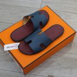 Dép Hermes da Epsom Xanh Đế Đỏ Mận Like Auth