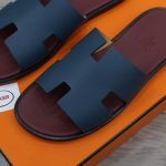 Dép Hermes da Epsom Xanh Đế Đỏ Mận Like Auth